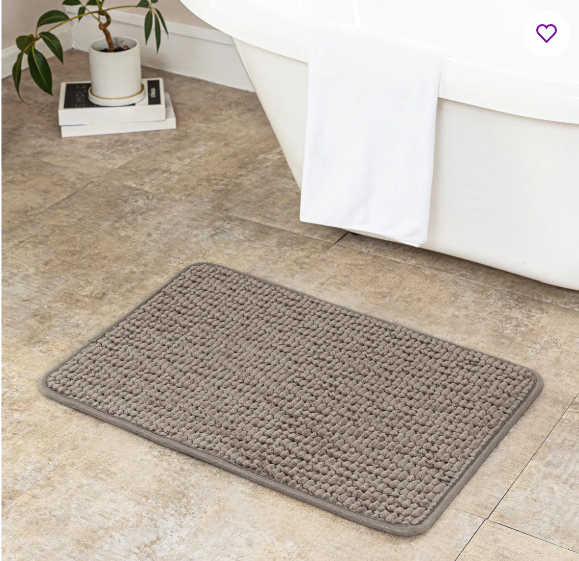 Extra Soft Absorbent Corduroy Non-Slip Bath Rug