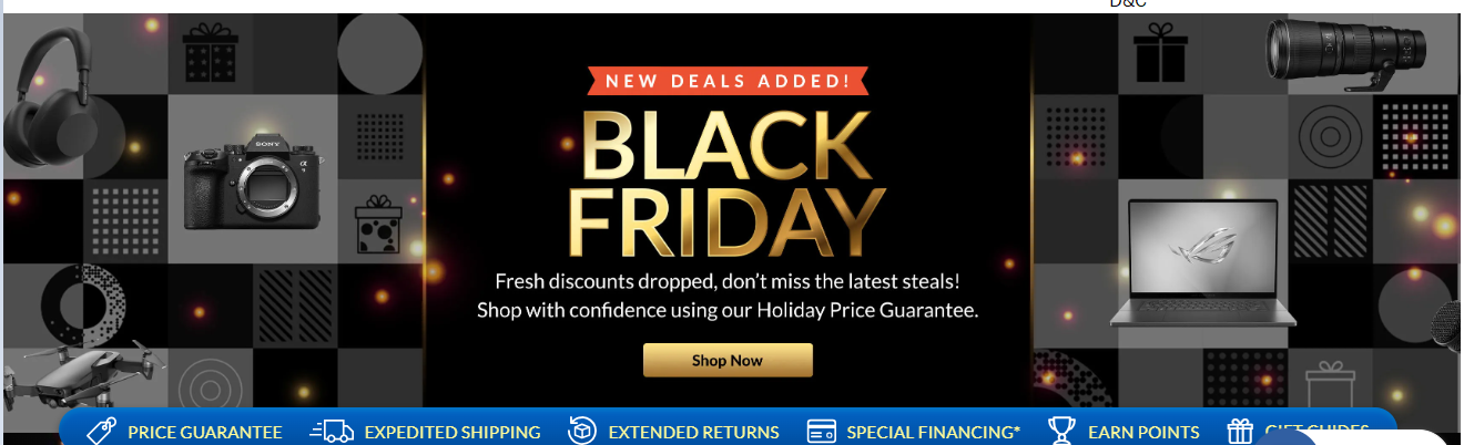 Massive deals on Top tier Electronics, Cameras, Computers & More.