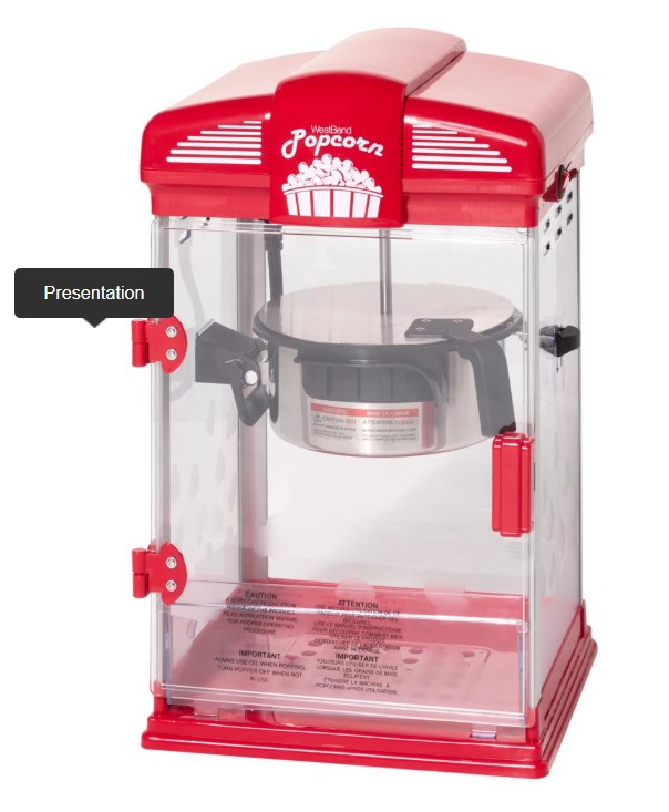 West Bend Theater Crazy 4-Quart Popcorn Maker