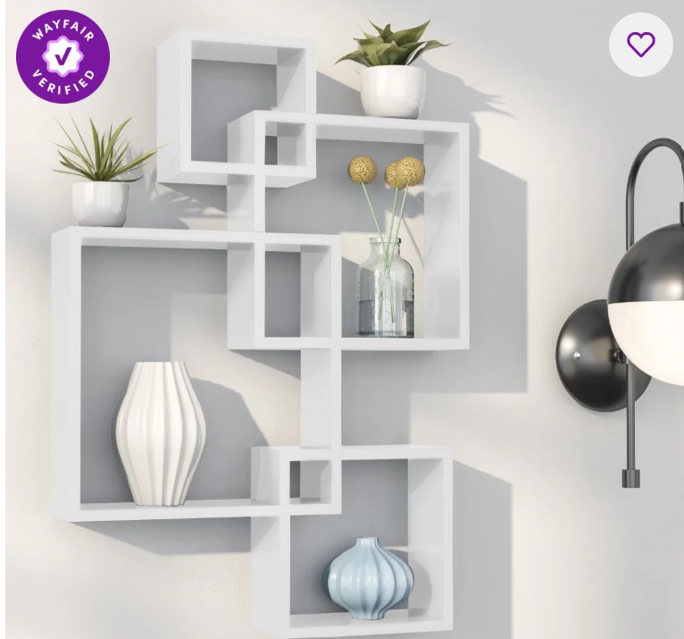 Intersecting Cube Accent Wall Shelf