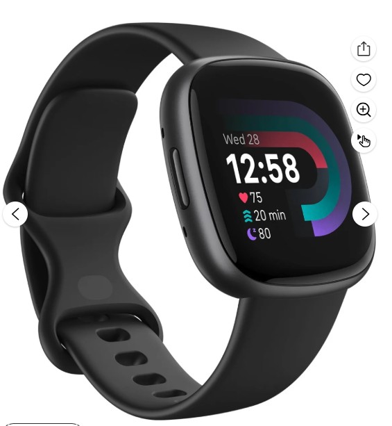 Fitbit Versa 4 Fitness Smartwatch – Black/Graphite Aluminum