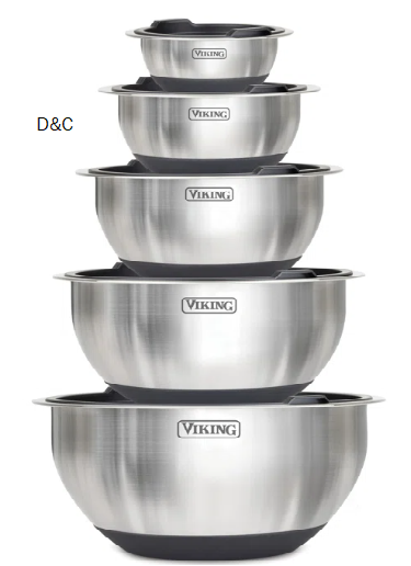Viking 10 Piece Stainless Steel Mixing Bowl Set with Lids