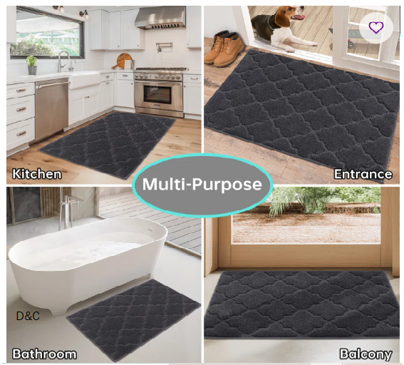 Monfield Non-Slip Geometric Indoor Doormat