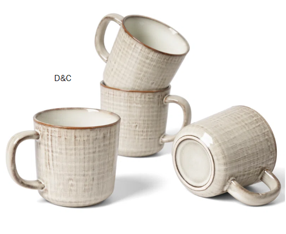 4 Piece Stoneware Coffee Mug Set (Set of 4)