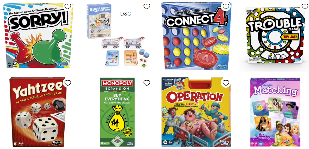 Great gift ideasBoard games $5