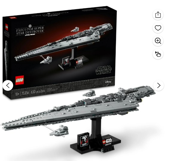 LEGO Star Wars Executor Super Star Destroyer Building Set for Adults – Darth Vader Collectible Model Kit, Ages 18+ – Gift for Christmas – 75356