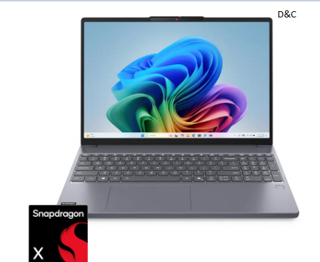 Lenovo – IdeaPad Slim 3x – Copilot+ PC – 15.3″ 2k Touchscreen Laptop – Snapdragon X – 16GB Memory – 256GB SSD – Luna Grey