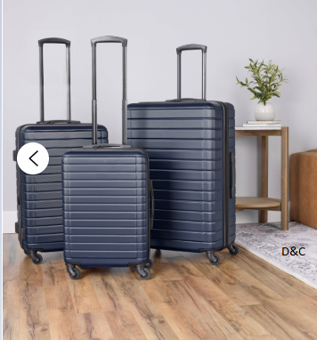 Protégé Vacationer 20-inch Carry-on Expandable Hardside Luggage With 360-Spinner Wheels and Divider Pockets, Navy Cove