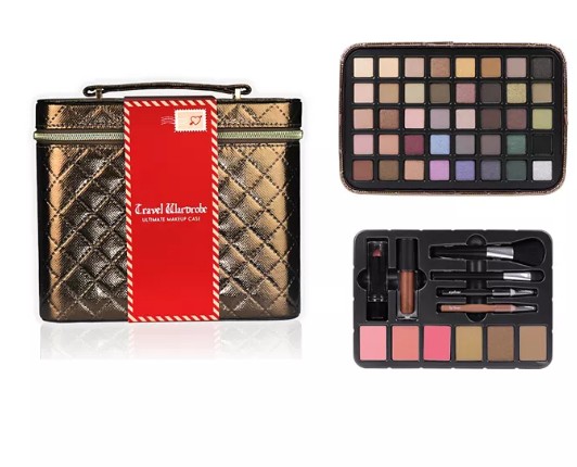 Tri-Tone Beaded Necklace in 10k Yellow, White and Rose Gold