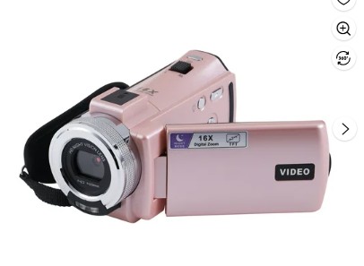 Vivitar PopCam Digital Camcorder, 48MP, Full HD 1080p Video Camera with 3″ Flip Screen, 16x Digital Zoom, Built-in Microphone, Compact Vlogging Camera for Beginners, Travel, & Family Recording