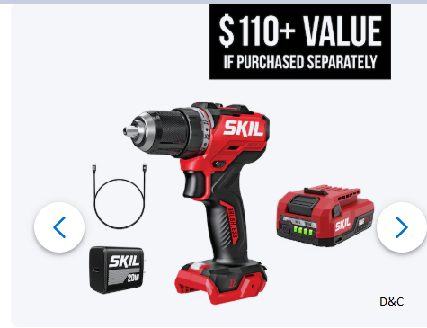 SKIL PWR CORE 12 PWR CORE 12-volt 1/2-in Keyless Brushless Cordless Drill ( 1 -Batteries Included, and Charger Included )