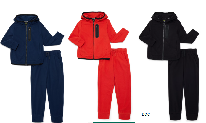 Athletic Works Boys Microfleece Zip Hoodie and Jogger Pants Set, 2-Piece, Sizes 4-18 & Husky