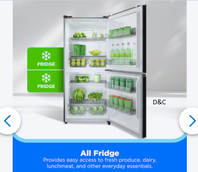 Midea 50/50 Flex 3 Way Convertible Upright Freezer/Refrigerato