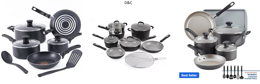 Cookware sale at Kohls
