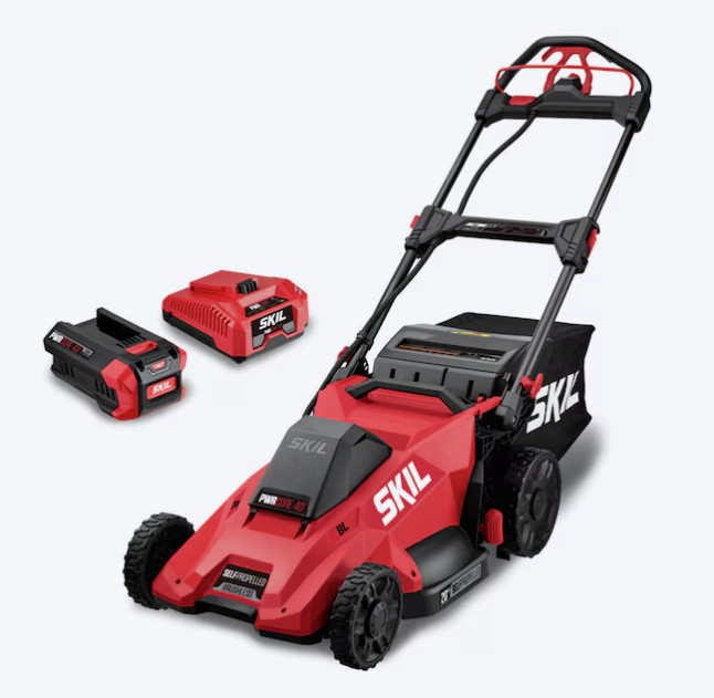 SKIL PWR CORE 40-volt, 20-in Self-Propelled Battery Walk Mower with (1) 6 Ah Battery Included