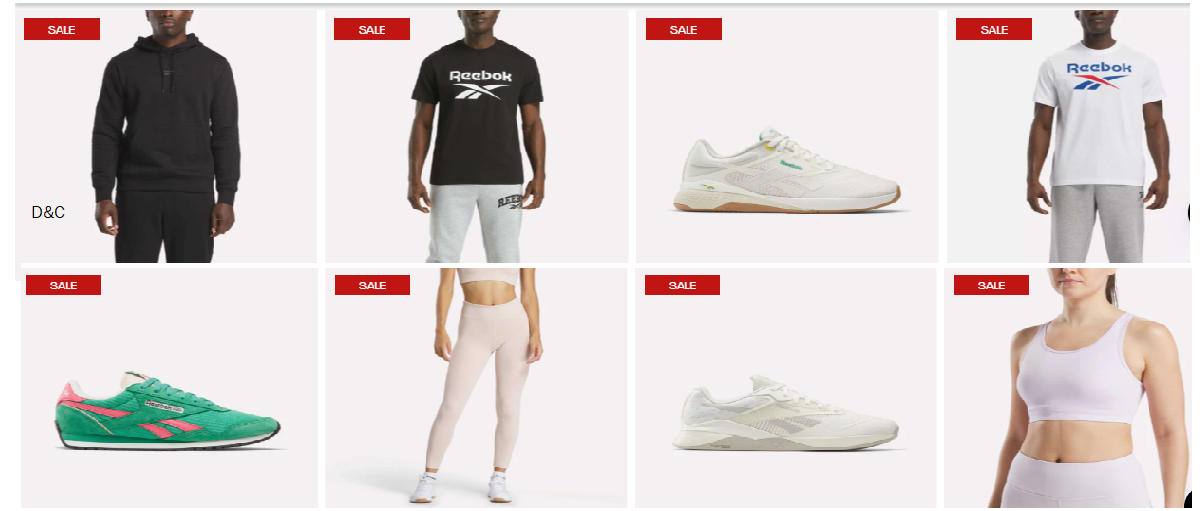 Reebok upto 70% off