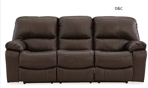 Signature Design By Ashley Leesworth Dual Power Leather Reclining Sofa