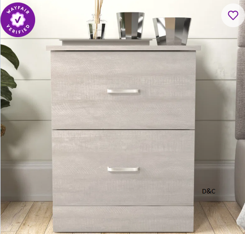 Allyannah 23.6″ 2-Drawer Nightstand