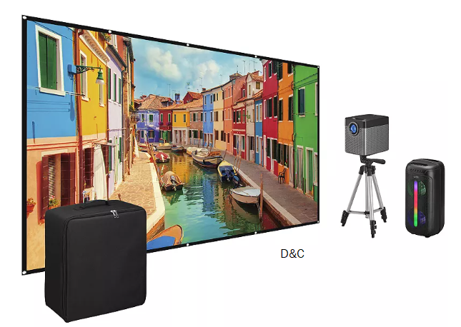 iLive Cinema Pop Up Movie Kit Projector Bundle