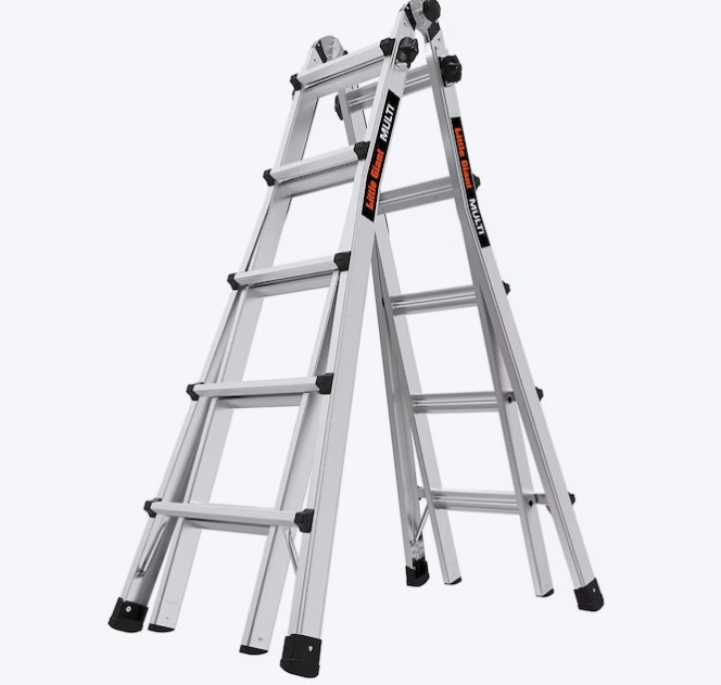 Little Giant Ladders Multi M22, 22-ft Reach Type 1A – 300 lbs. Load Capacity Telescoping Multi-Position Ladder