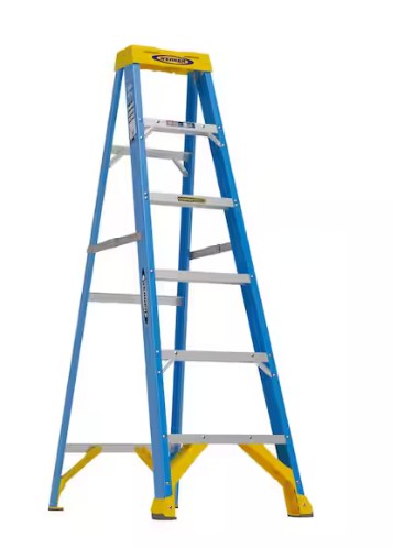 6 ft. Fiberglass Step Ladder (10 ft. Reach Height) with 250 lb. Load Capacity Type I Duty Rating