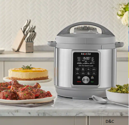 Instant Pot – 6QT Duo Plus Multi-Use Pressure Cooker with Whisper-Quiet Steam Release – Gray