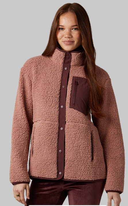 WOMEN’S COZY SHERPA SNAP JACKET