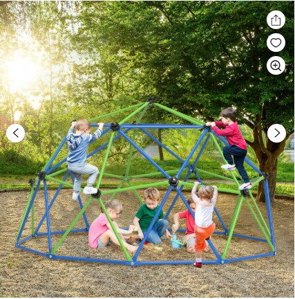 WOSTOO 10FT Climbing Dome,Kids Dome Climber Jungle Gym Outdoor Toddler Play Set for Kids 3-10 Year Outdoor Play , Supports up to 880lbs