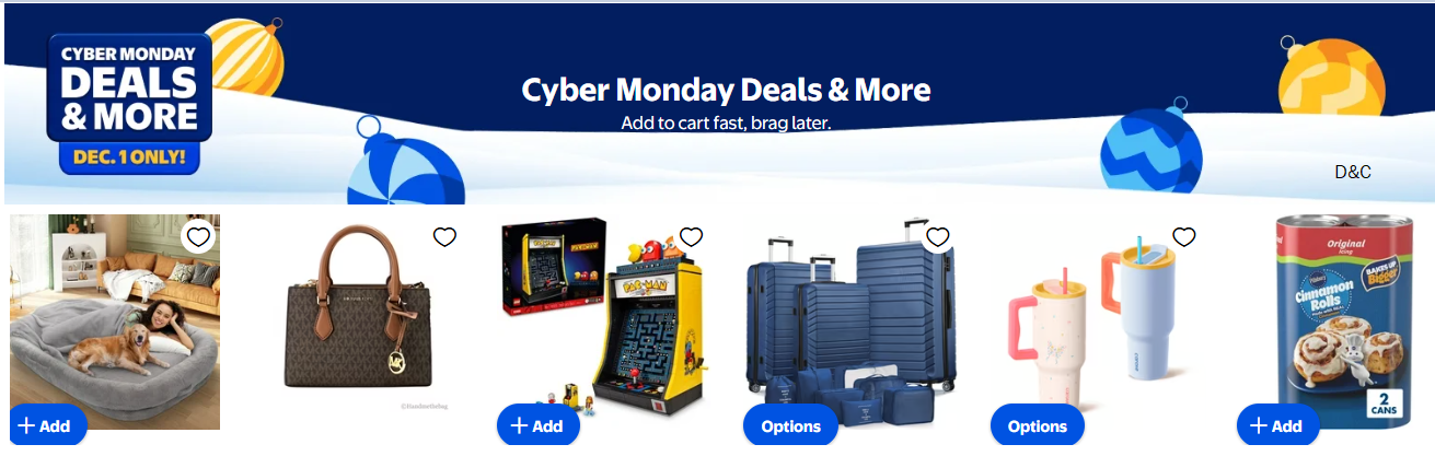 CYBER MONDAY DEALS AT WALMART Today Only (12/01)
