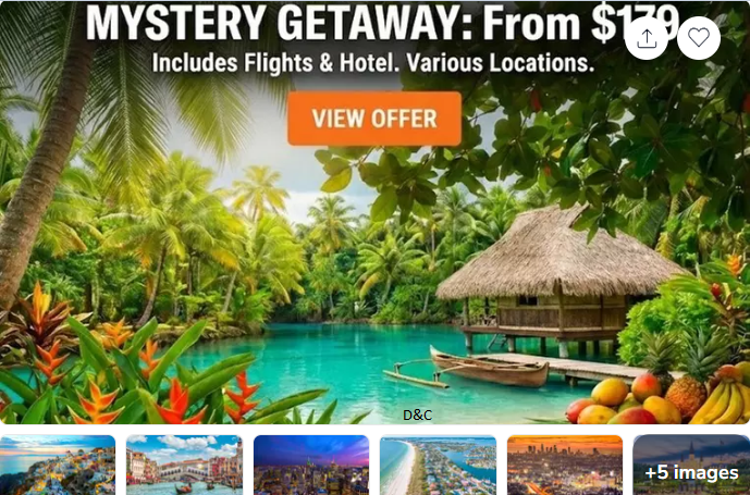 ✈ Pack Your Bags, It’s a Surprise: Flights + Hotel to 50+ Global Destinations