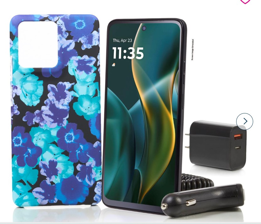 Moto G 128GB Tracfone w/1500 Talk/Text/Data 1 Year Plan w/Accessories