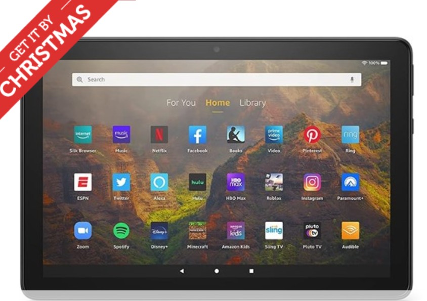 Amazon Fire HD 10 tablet, 10.1″, 1080p Full HD, 32GB or 64GB Storage, with Lockscreen Ads (11th Generation, 2021 release)