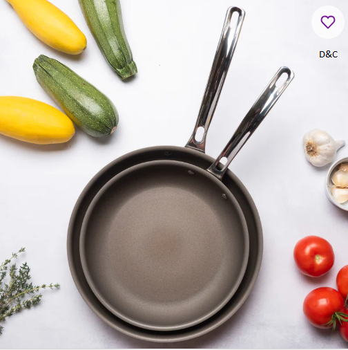 Viking PureGlide Pro 3-Ply Nonstick 2Piece Frypan Set, 9.5In And 11In