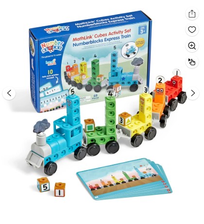 hand2mind Numberblocks Express Train MathLink Cubes Activity Set, Train Toy, Preschool Learning Activities, Counting Blocks for Math, Number Learning Toys, Kids Building Toys, Kids Educational Toys