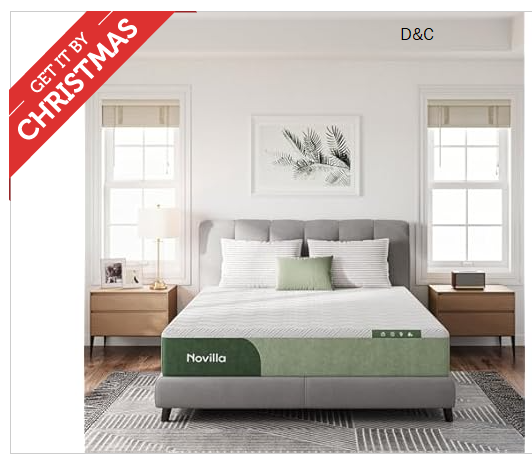 Novilla Queen Mattress 12 Inch Queen Size Memory Foam Mattresses with Cooling Gel Foam for Pressure Relief Mattress in a Box Medium Plush Bed Mattress Queen Size