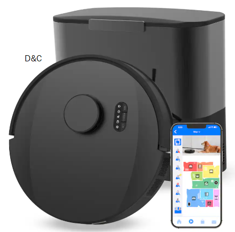 bObsweep – UltraVision Pet Self-Empty Robot Vacuum & Mop, 180-Day Capacity, 13,000 Pa Suction, Object-aware Tech – Gunmetal