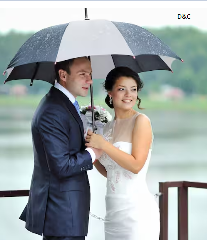 Golf Umbrella in Black and White