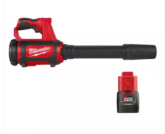 M12 12V Lithium-Ion Cordless Compact Spot Blower with 2.0 Ah Compact Battery Pack