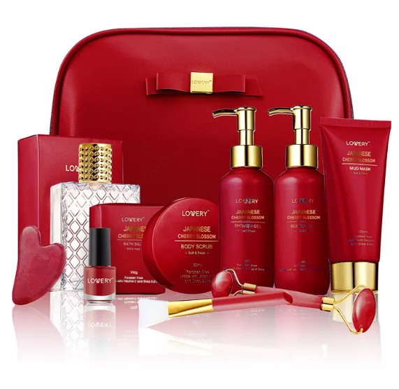 11-Pc. Luxury Japanese Cherry Blossom Body Care Spa Gift Set