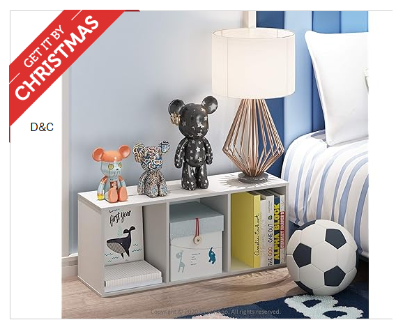 Furinno Luder Bookcase / Book / Storage , 3-Tier, White