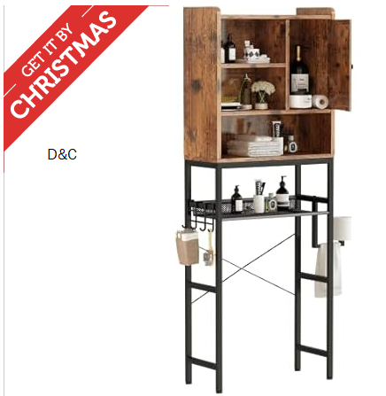 AWQM Over Toilet Storage Cabinet Brown