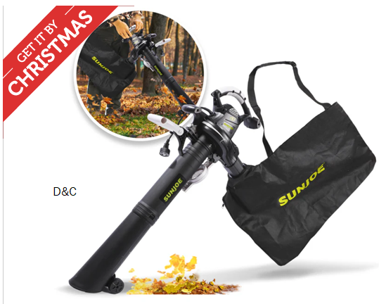 Sun Joe SJ-BVM-GA – 3 in 1 Corded Blower, Vacuum, & Mulcher with Gutter Attachment