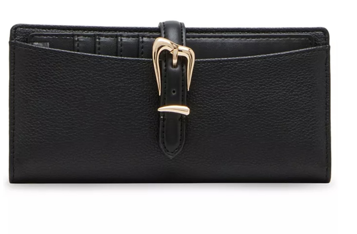 Anne Klein2 Piece Gift Set with Sculpted Buckle Wallet and Removeable Card Organizer