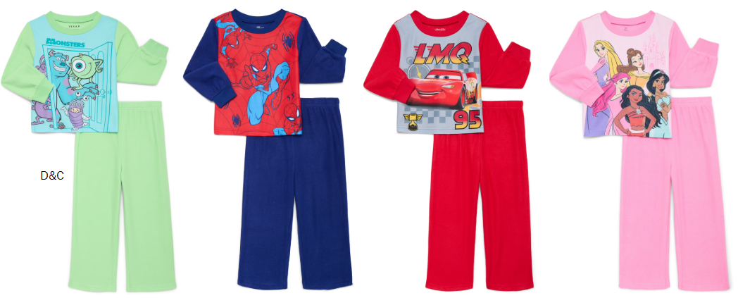 Disney Princess Toddler Girls Long Sleeve Top and Pants Pajama Set, 2-Piece, Sizes 12M-5T