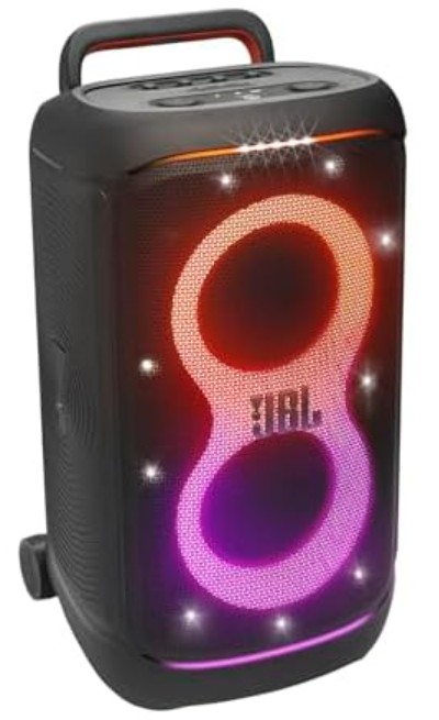 (NEW) JBL PartyBox 520 Portable Battery Powered Party Speaker – AI Sound Boost, Up to 15 Hours of Play time, IPX4 Splash Proof, Multi-Speaker Connection by Auracast, and Telescopic Handle