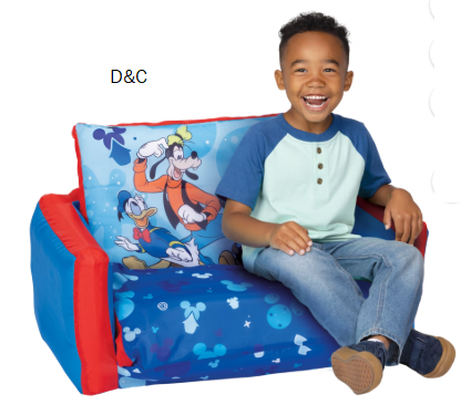 Mickey Mouse 2-In-1 Indoor Inflatable Sofa Bed Suggested for Children Ages 2 to 5 Years
