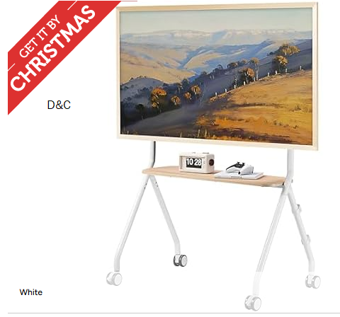 Easel Rolling TV Stand for 49-80 Inch TV Screen up to 110 LBS, Portable TV Stand with Wheels, Rolling TV Cart for Business, Office, School, Home