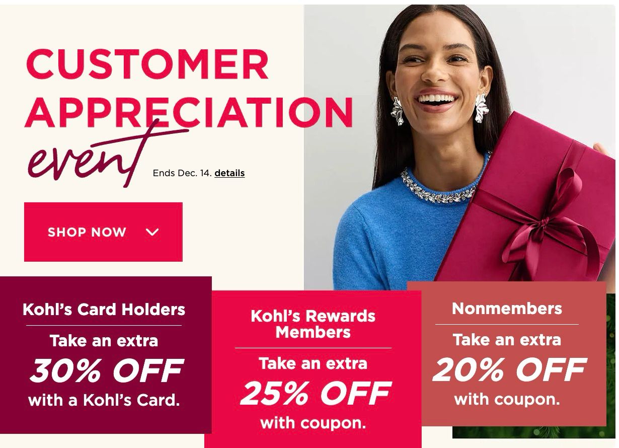 Kohl’s Customer Appreciation Week – 30% off Kohl’s card members