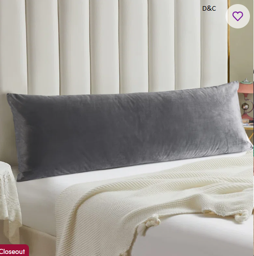 Full Body Pillow With Velvet Cover Supportive Body Pillow For Sleeping