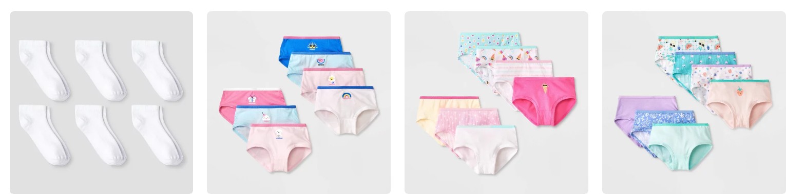 cat & jack kids underwear packs Only $7.00